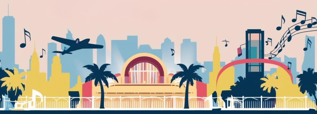 live music getaways background