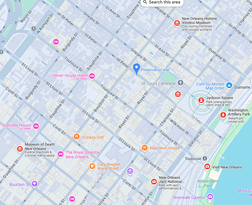 things to do near preservation hall